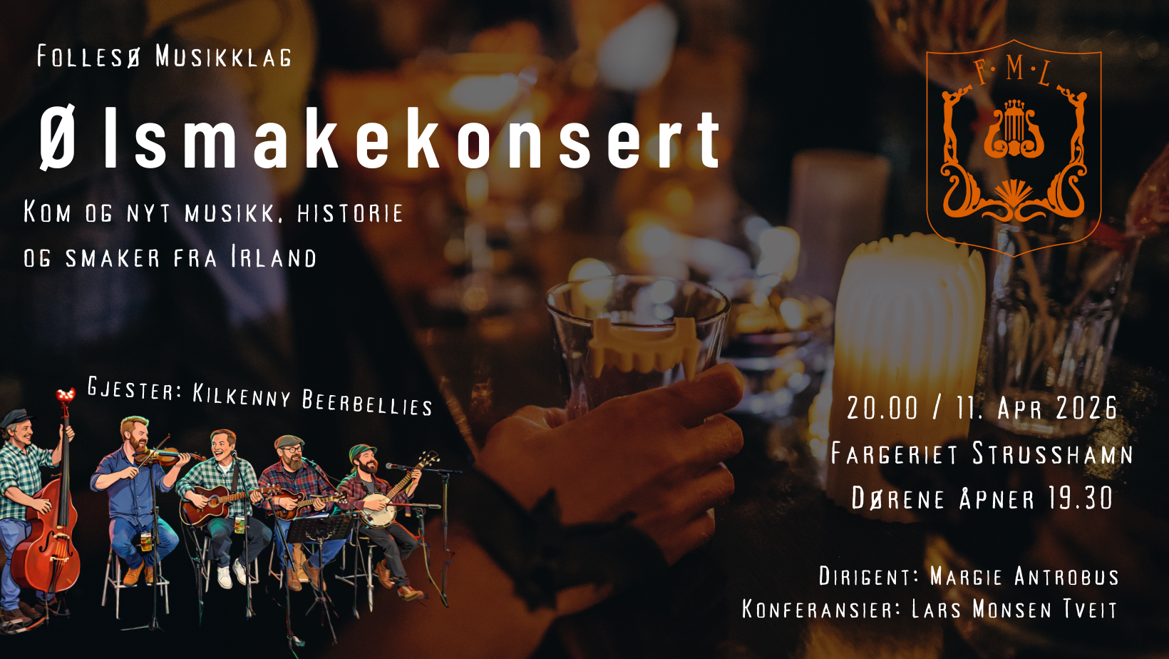 Ølsmakekonsert med Kilkenny Beerbellies