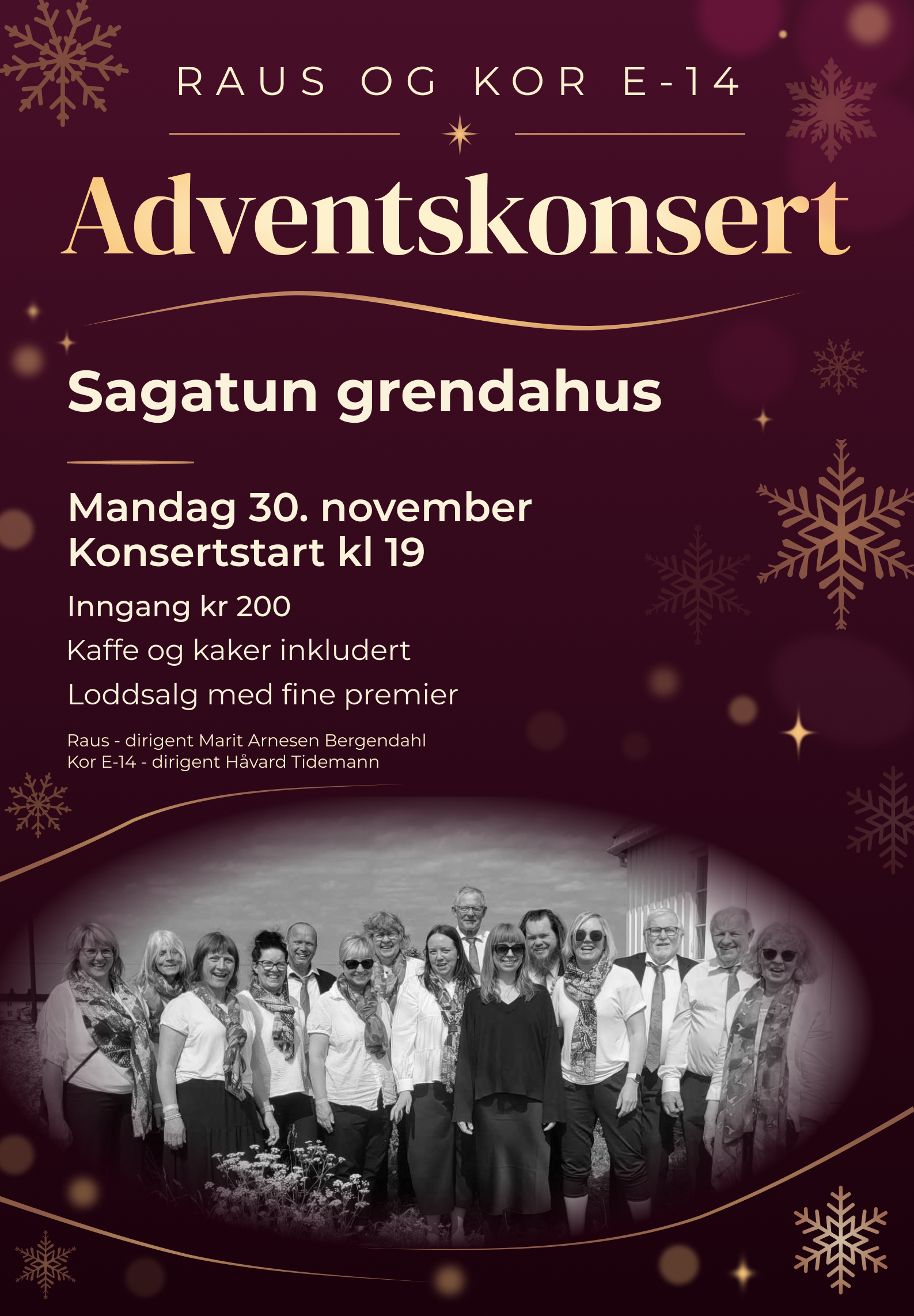 Adventskonsert med Raus og Kor E-14