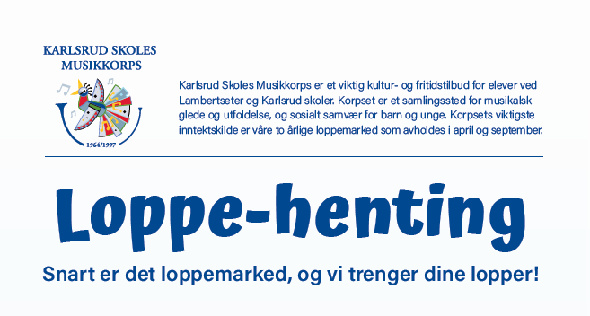 Vi henter lopper til høstens loppemarked!