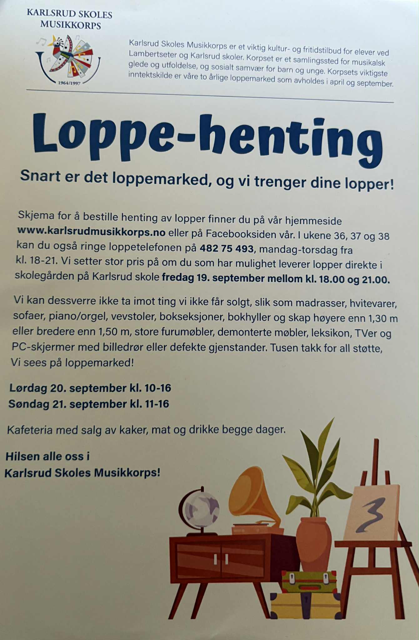 Vi henter lopper til høstens loppemarked