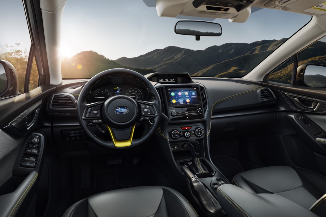 Cockpit du Subaru Crosstrek Sport 2023 avec ses technologies de pointe.