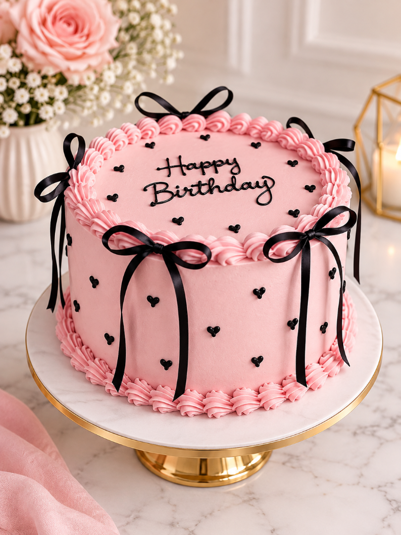 Signature Bow Birthday Cake