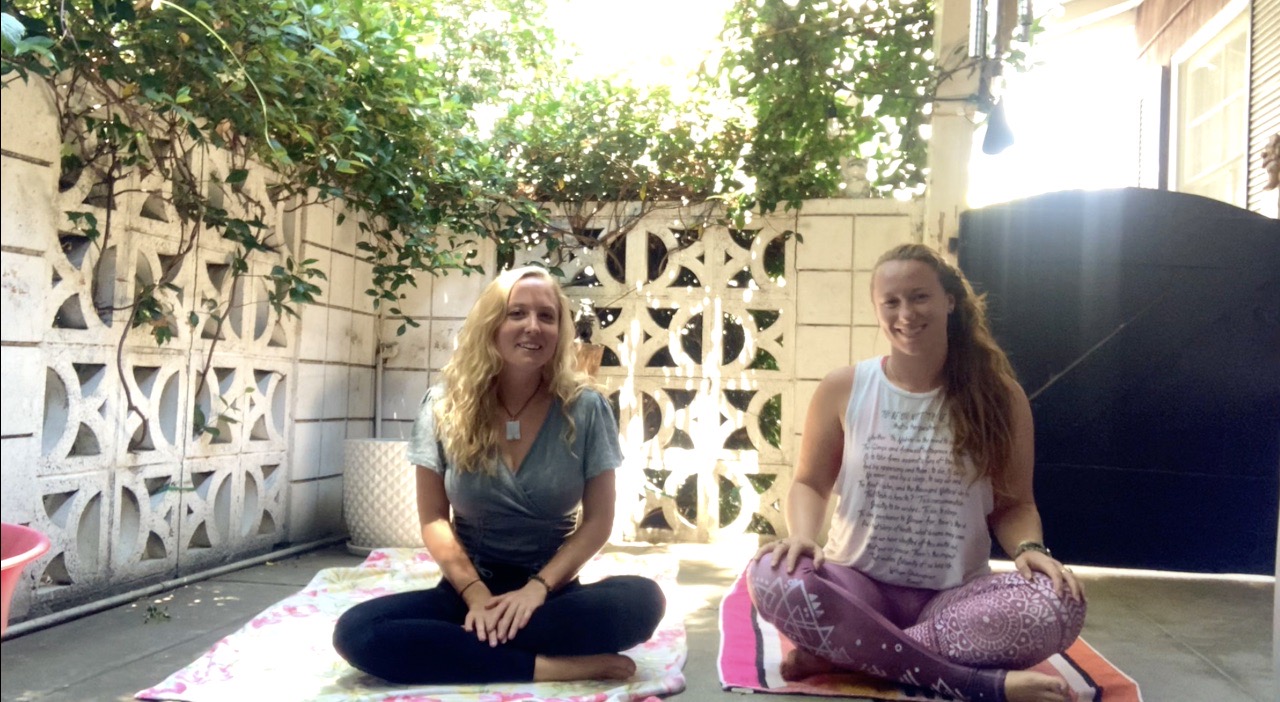 Yoga for the Lower Back with Jenny & Kelsie filmed in North Hollywood, CA