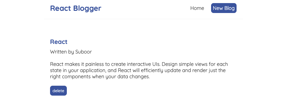 React Blogger services