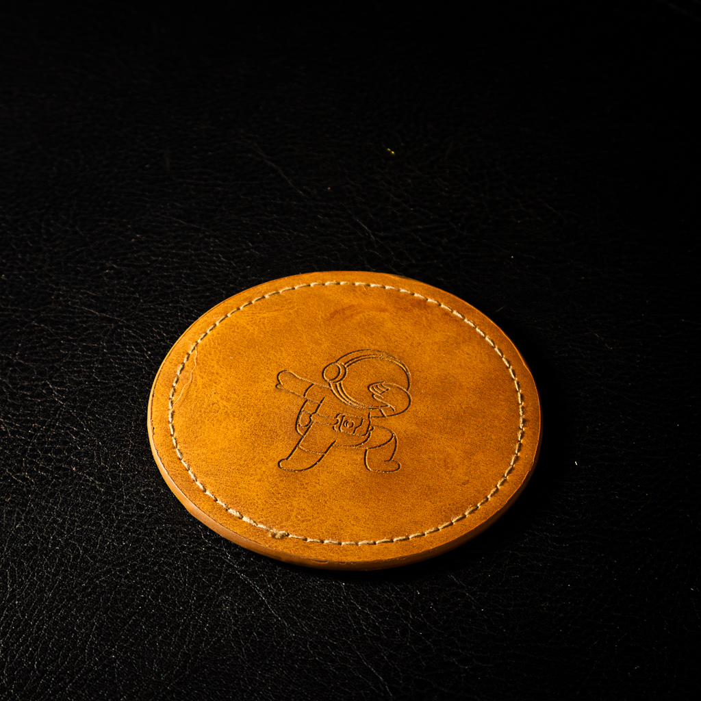 Cosmic Dab Leather Coasters