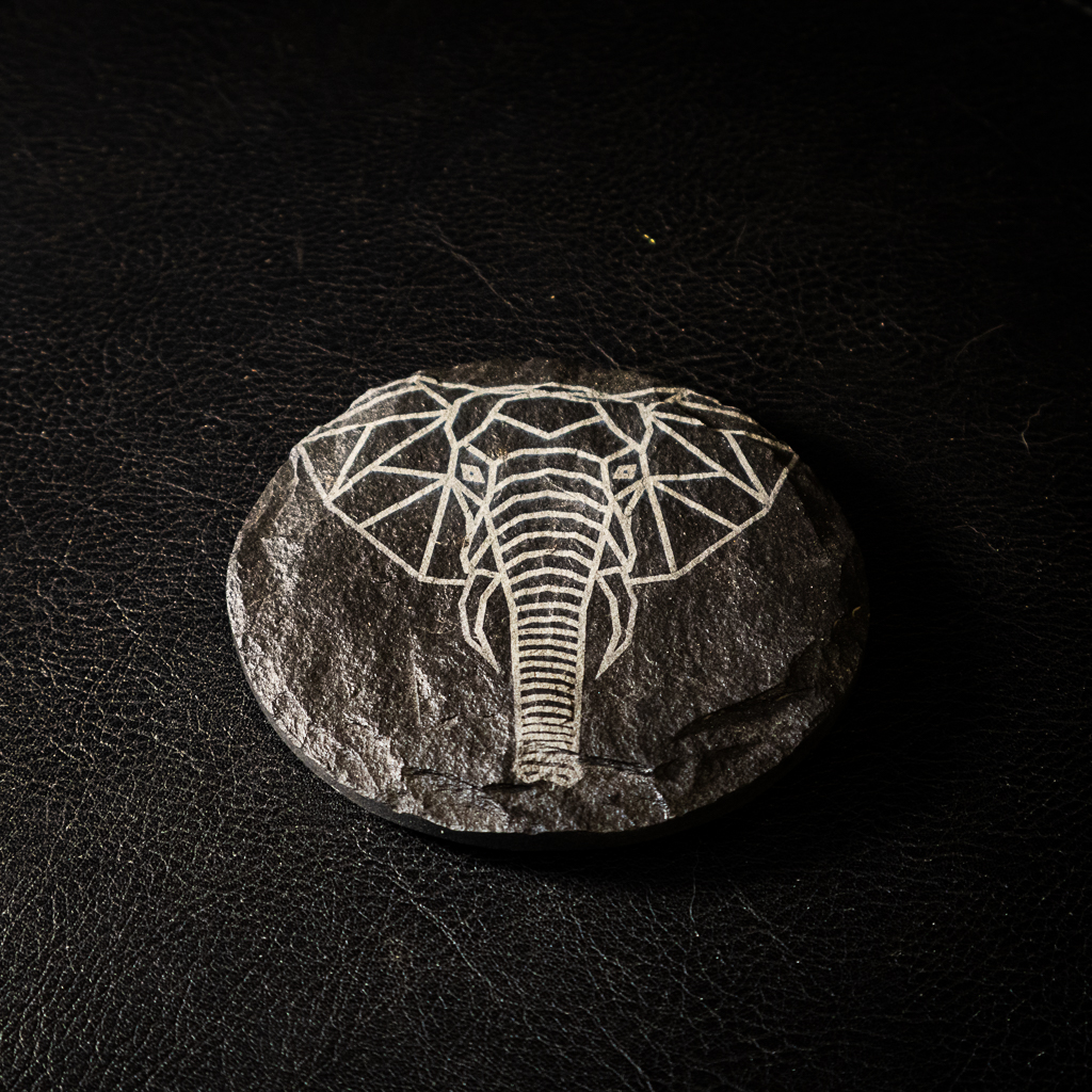 Elephant's Embrace Slate Coasters