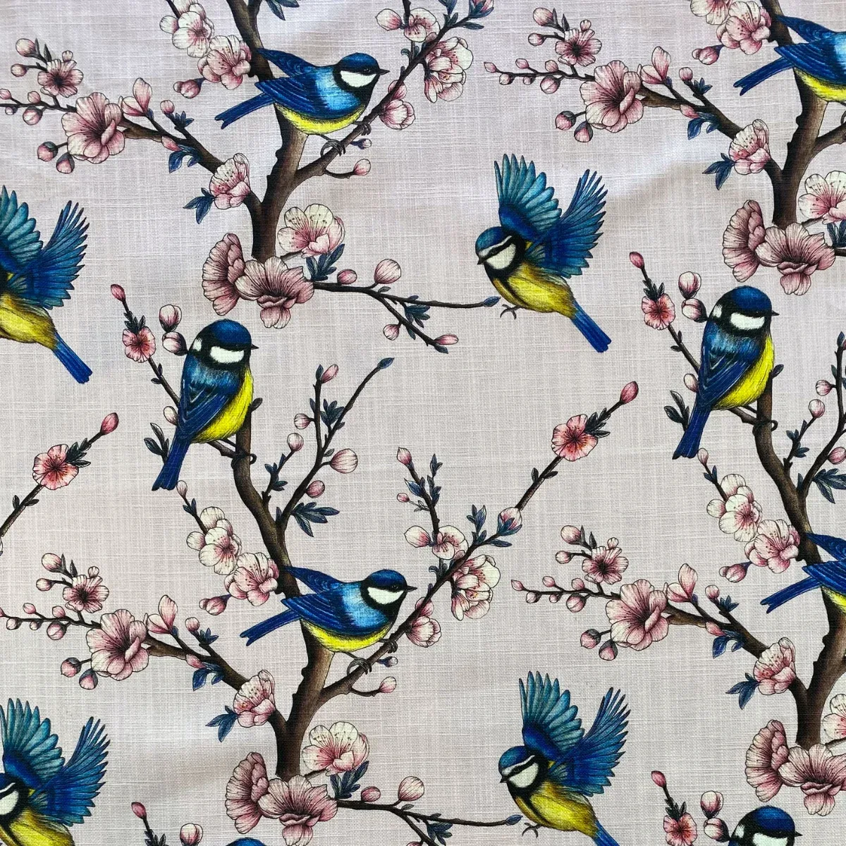 Blue Tits Fabric