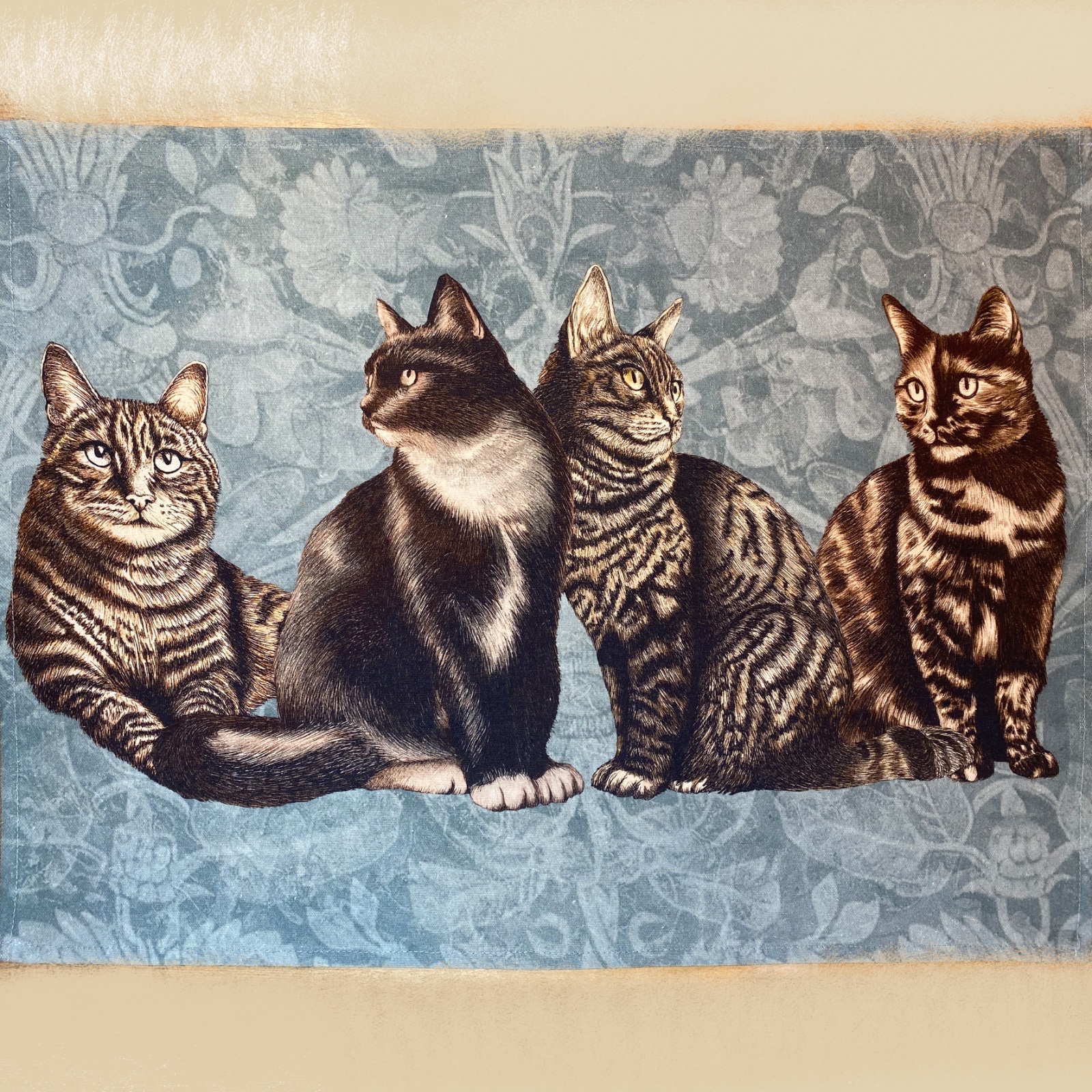 Cat Group Tea Towel