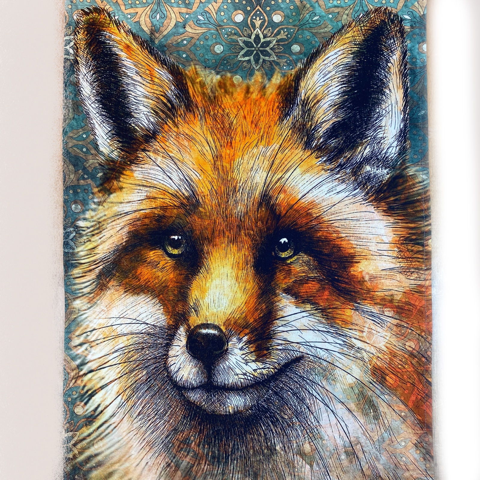 Colourful Fox Tea Towel