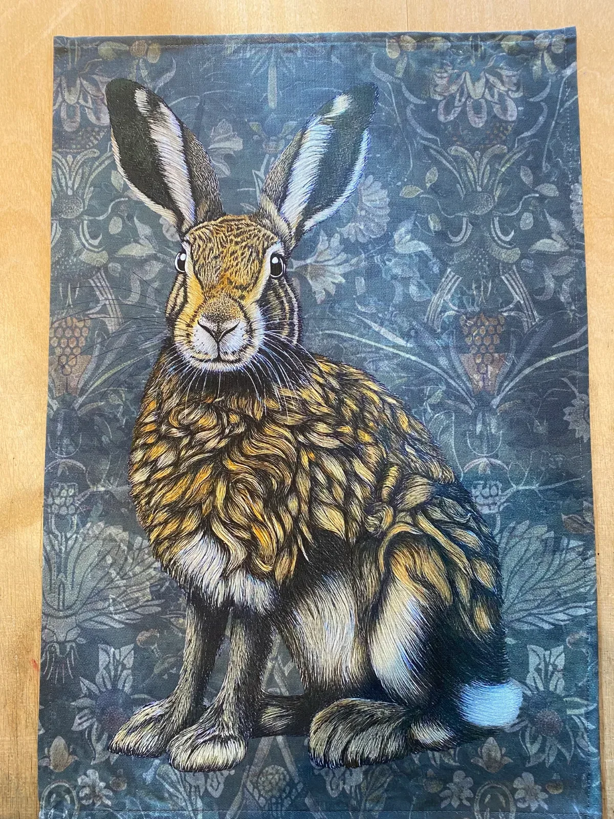 Hare Tea Towel Blue