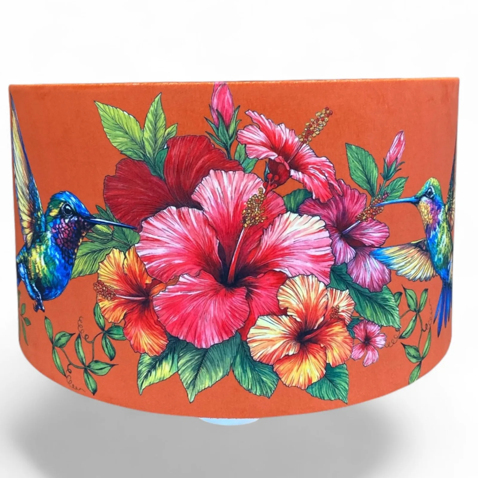 Hummingbird and Hibiscus Lamp Shade