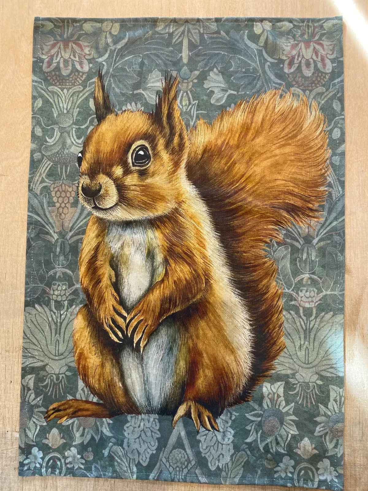 Maple Squirrel Tea Towel