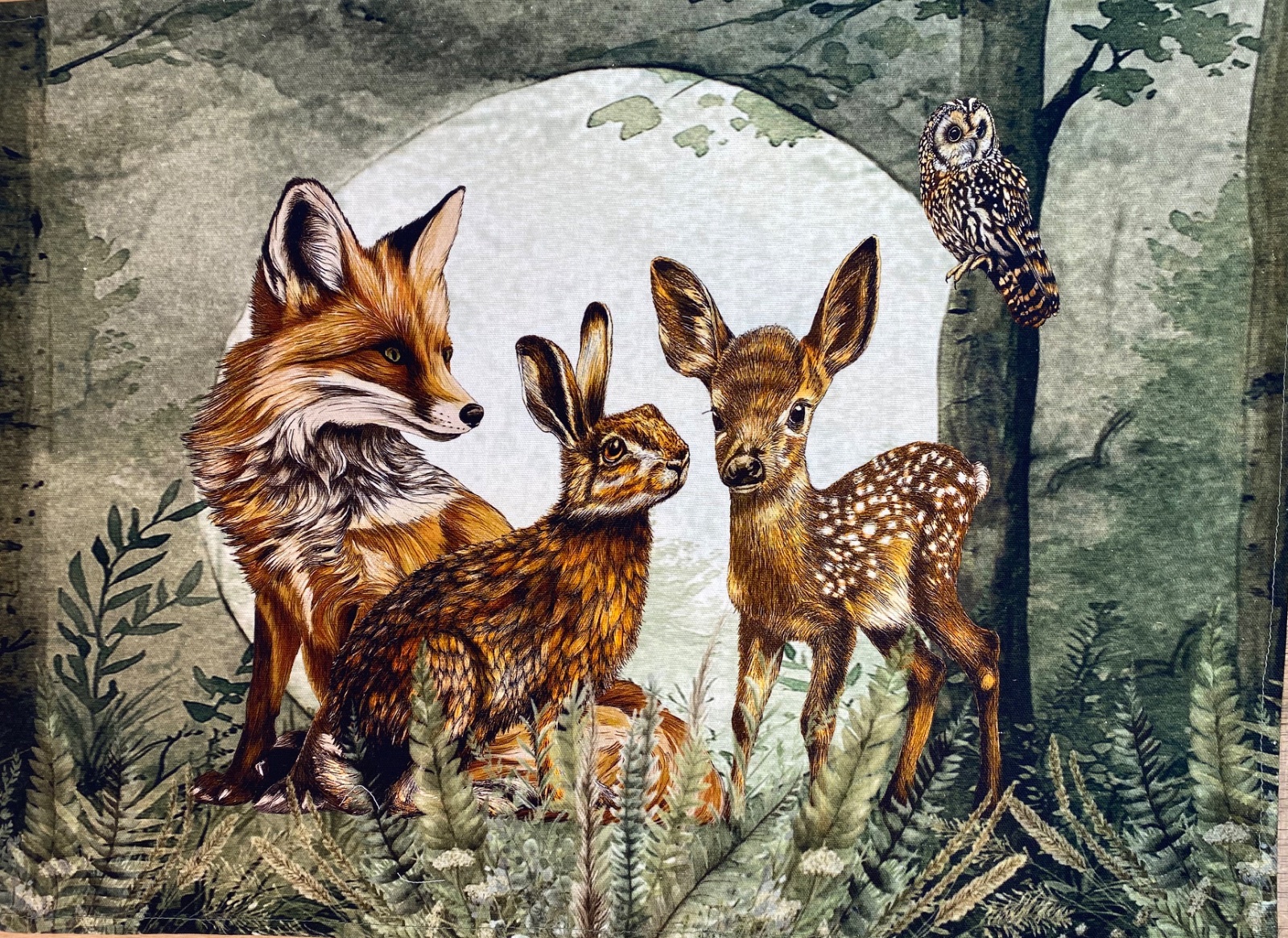 Moonlight Meeting Tea Towel