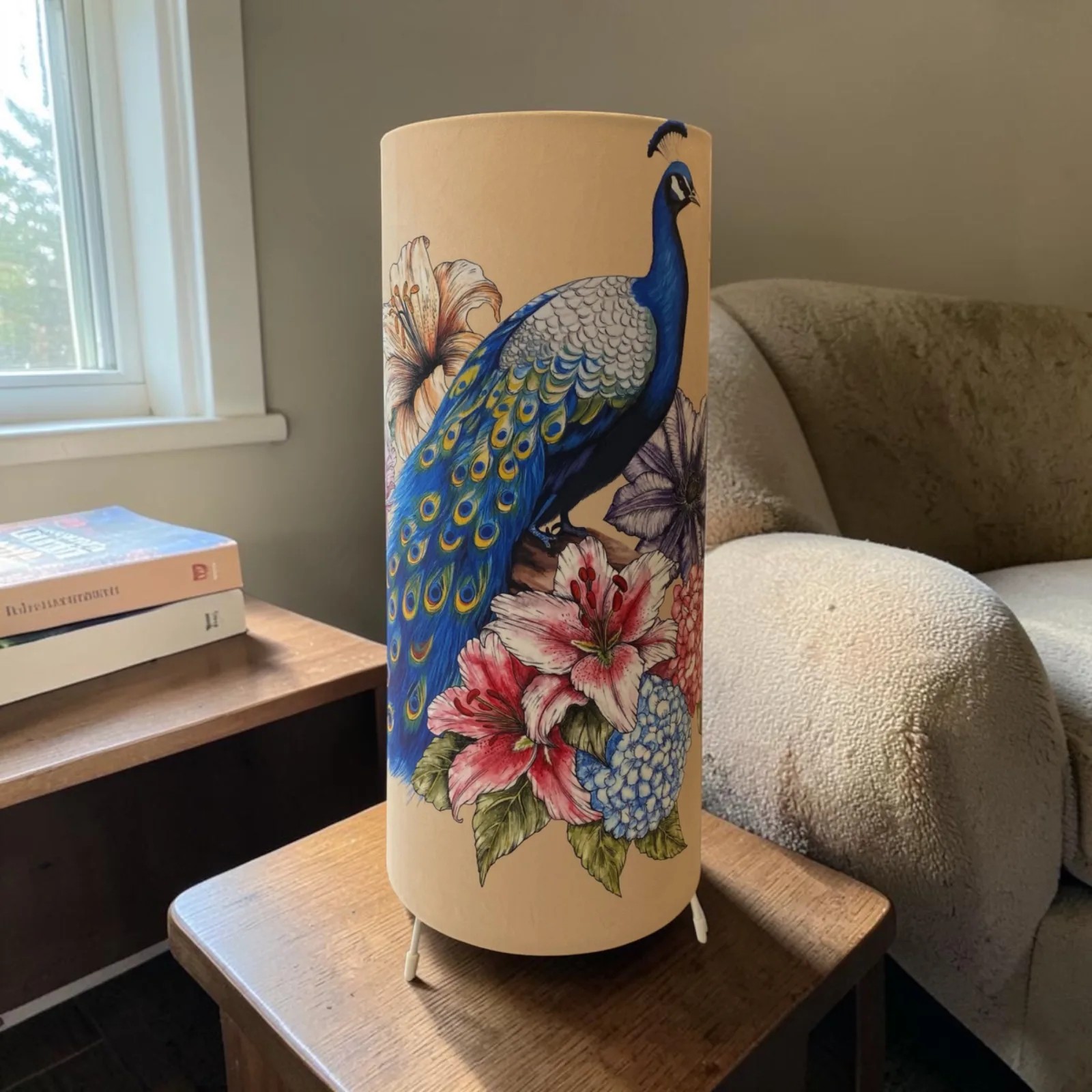 Peacock Floor or Table Lamp