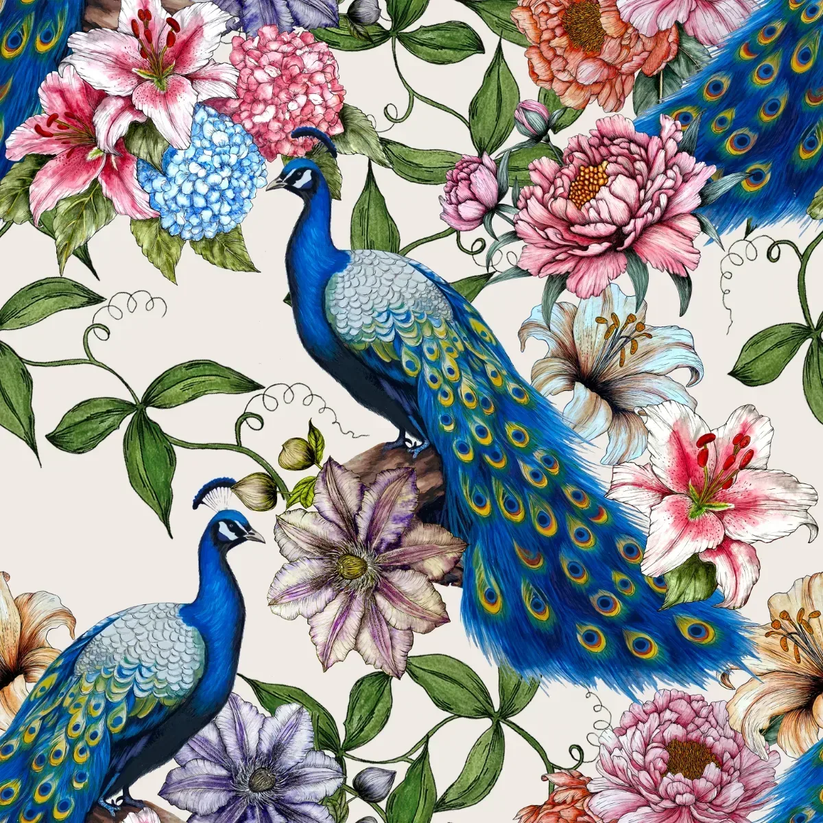 Peacock Passion Wallpaper