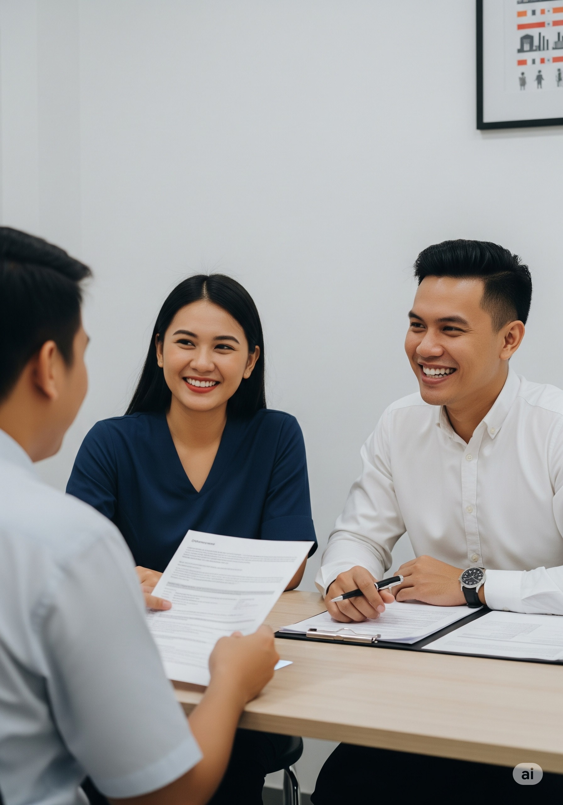 A team collaborating in a modern office