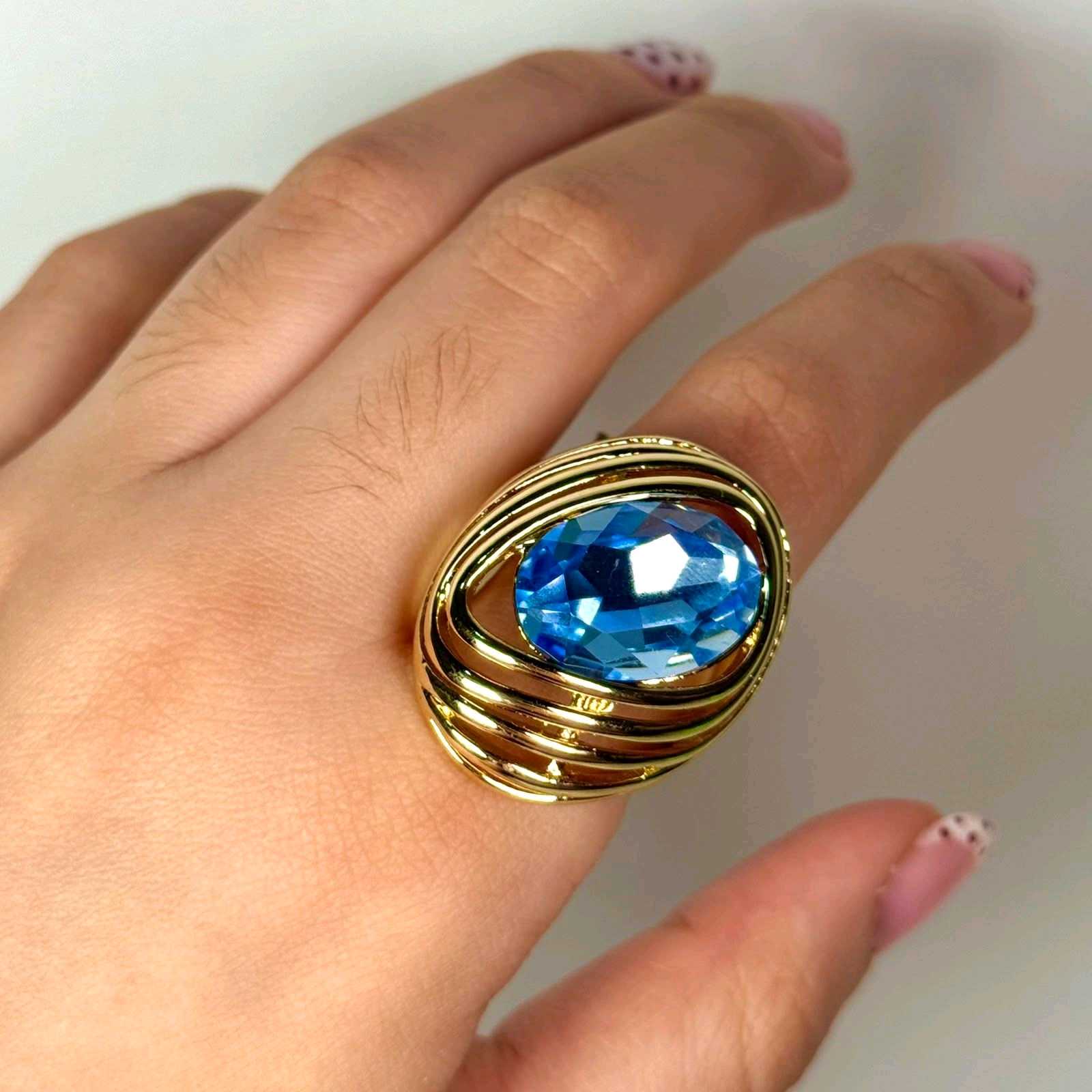 Anillo perla celeste talla 7 y 8 Dubai- Andubai 