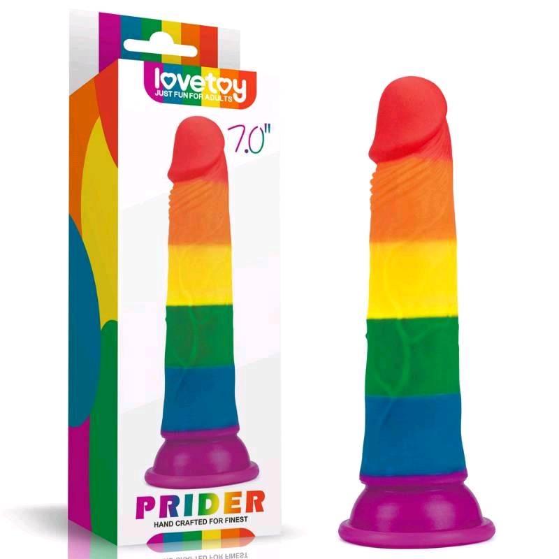 DILDO 7" ORGULLO GAY CON BASE DE SUCCION LV410025 - LOVETOY