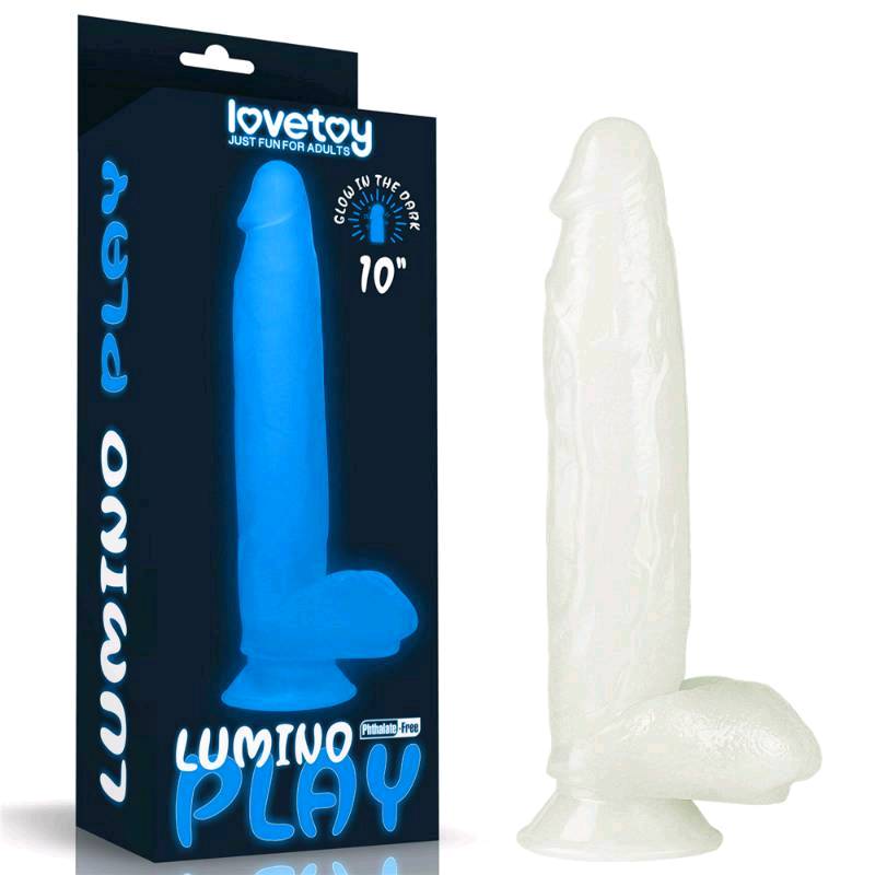 DILDO LUMINOSO PLAY 10" BASE DE SUCCION LV319023 - LOVETOY