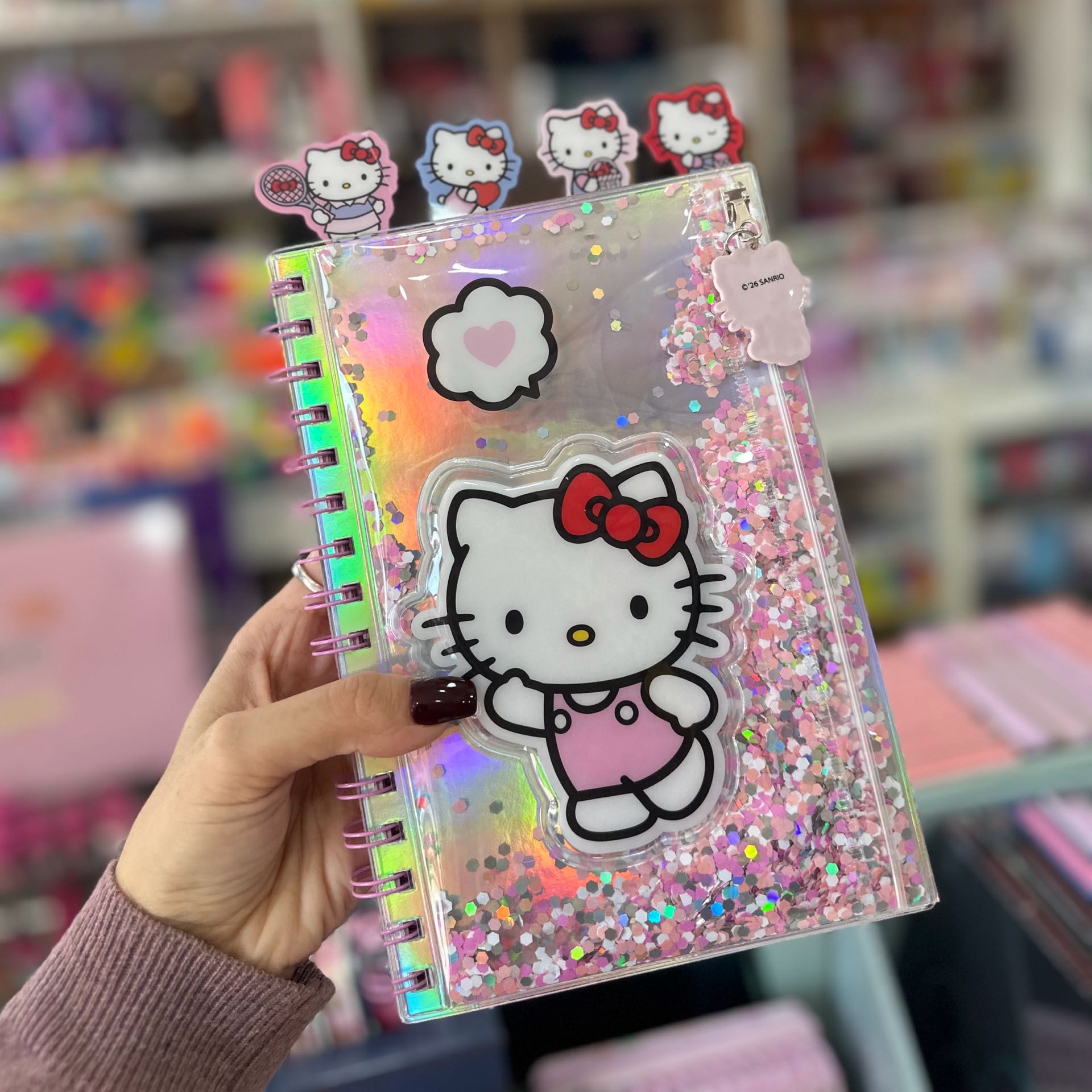 CUADERNO A5 C/SEPARADORES HELLO KITTY MOOVING