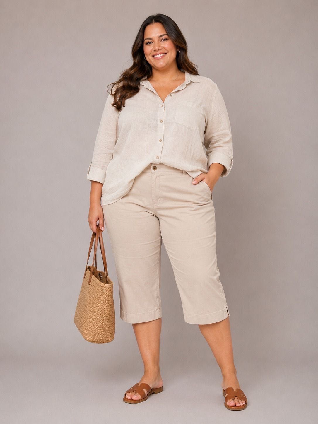 Talla 🇲🇽42 | 🇺🇸18 | Pantalón Capri | J528 | SAGHARBOR