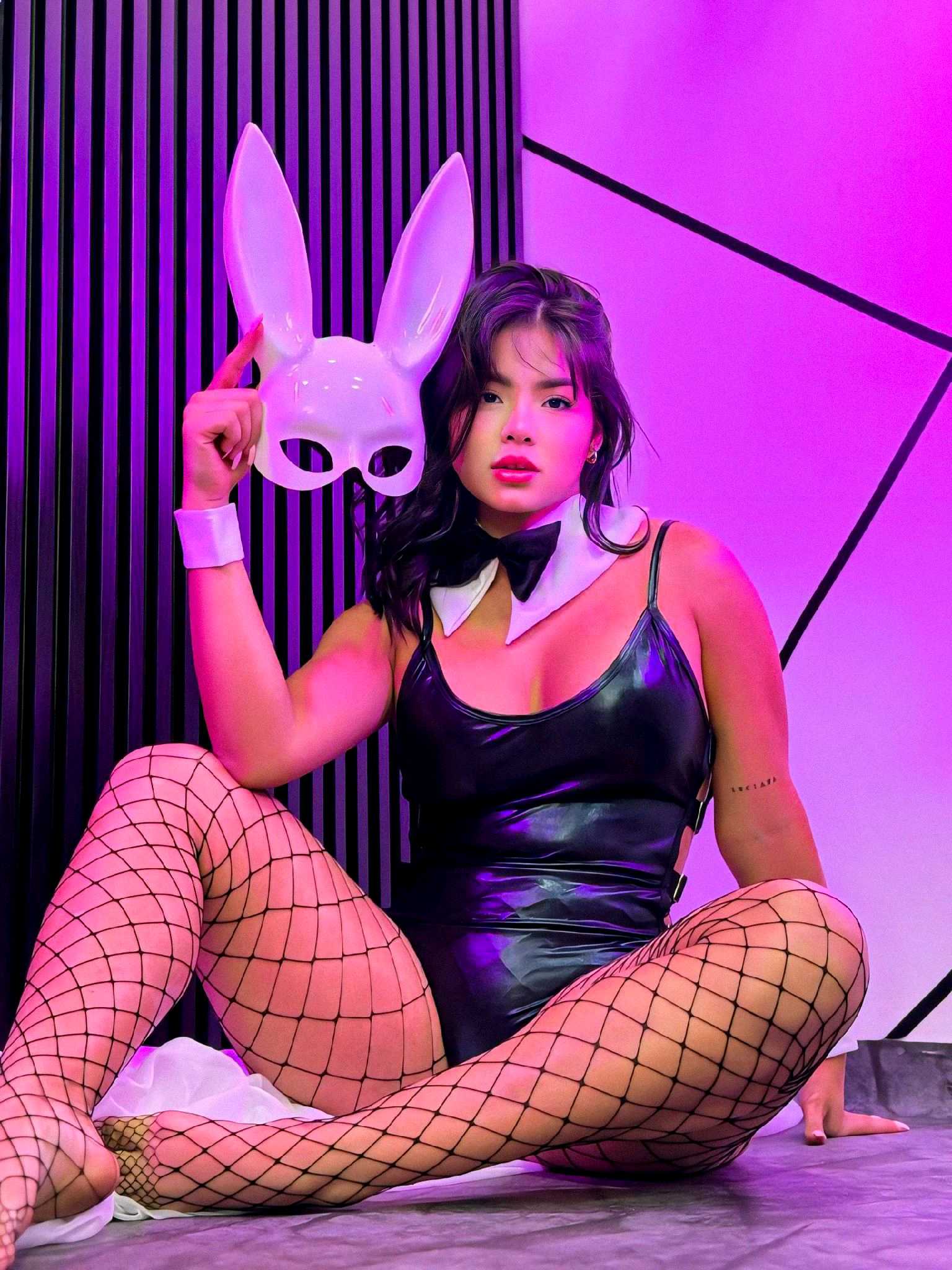 DISFRAZ CONEJITA BUNNY MASK BLANCO 🖤 REF. TP178