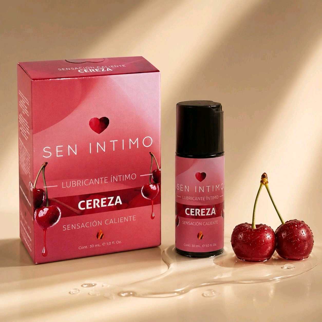 LUBRICANTE CALIENTE CEREZA 🍒 30ml By. SEN ÍNTIMO
