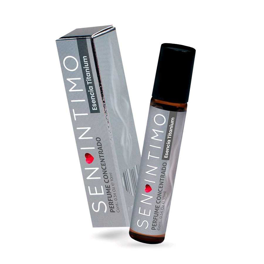 PERFUME CON INFUSIÓN DE FEROMONAS CONCENTRADAS ESENCIA MASCULINA TITANIUM 10ml BY. SEN ÍNTIMO