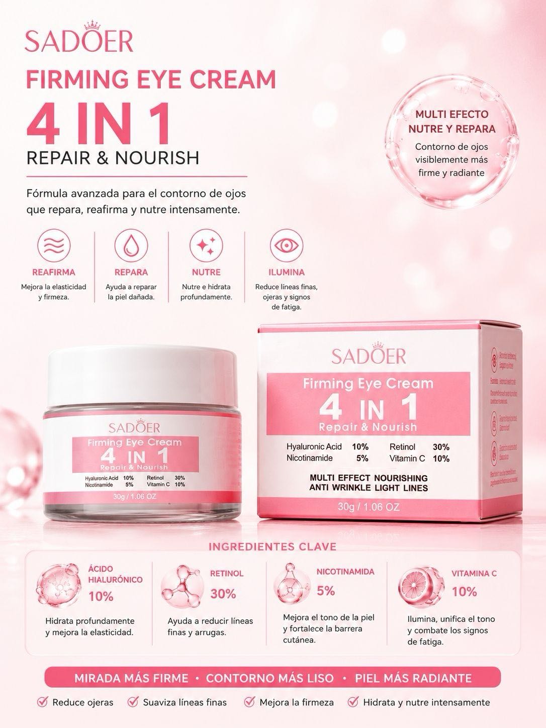 Crema facial 4 en 1 sadoer 