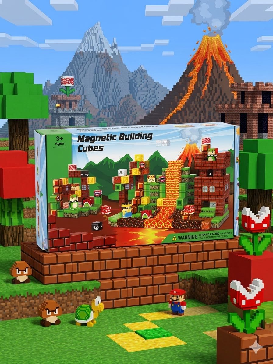 LEGO magnetico Mario bross 60 pc 