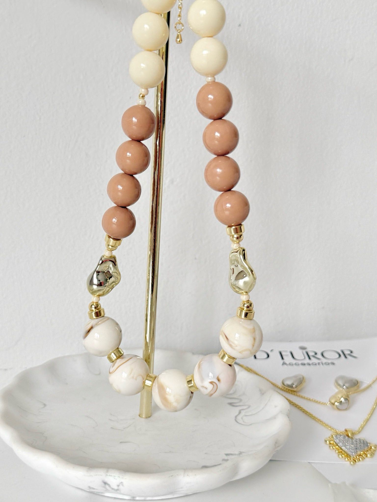 MAXI COLLAR MALLORCA NUDE (F-1178)