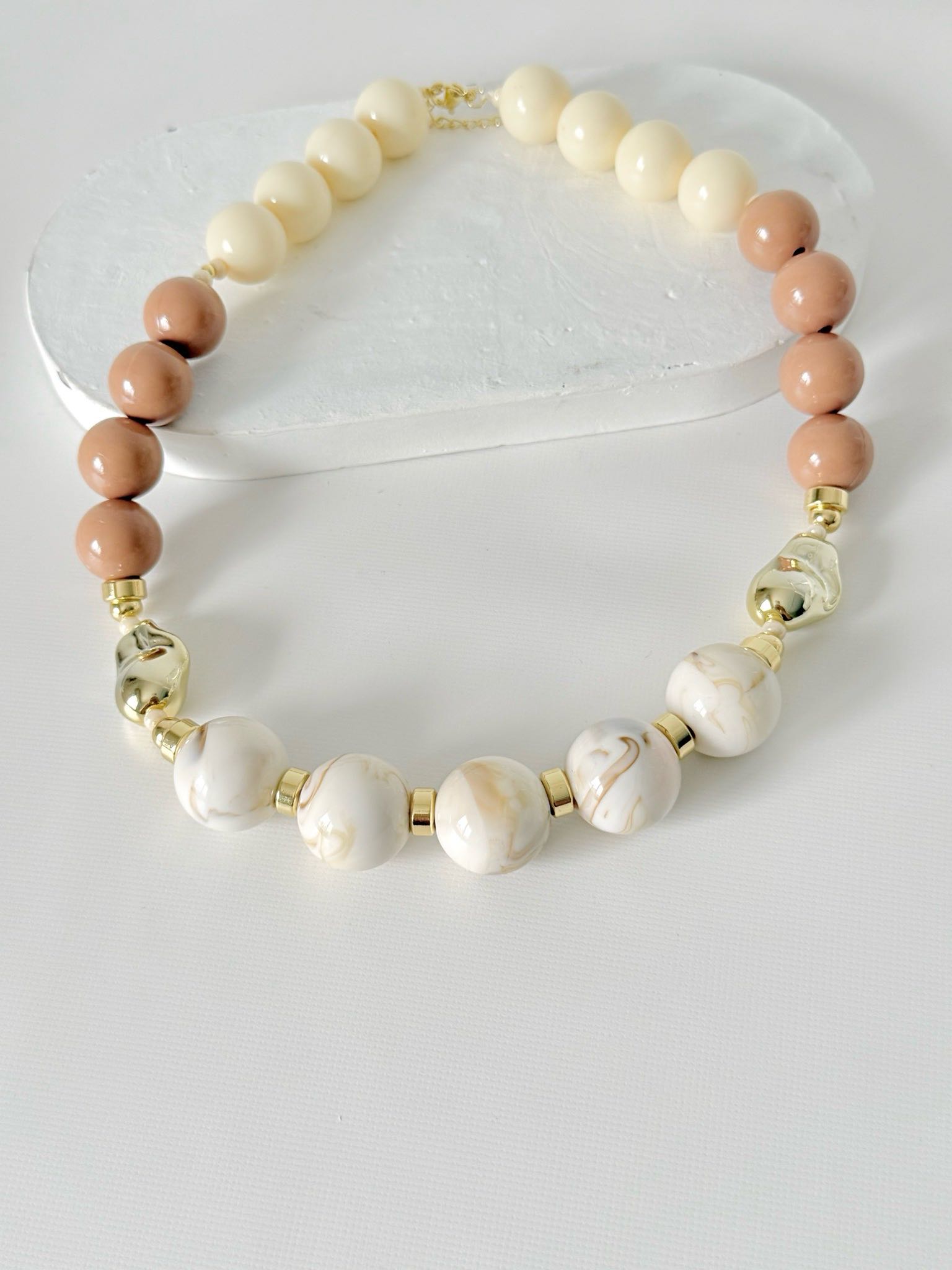 MAXI COLLAR MALLORCA NUDE (F-1178)