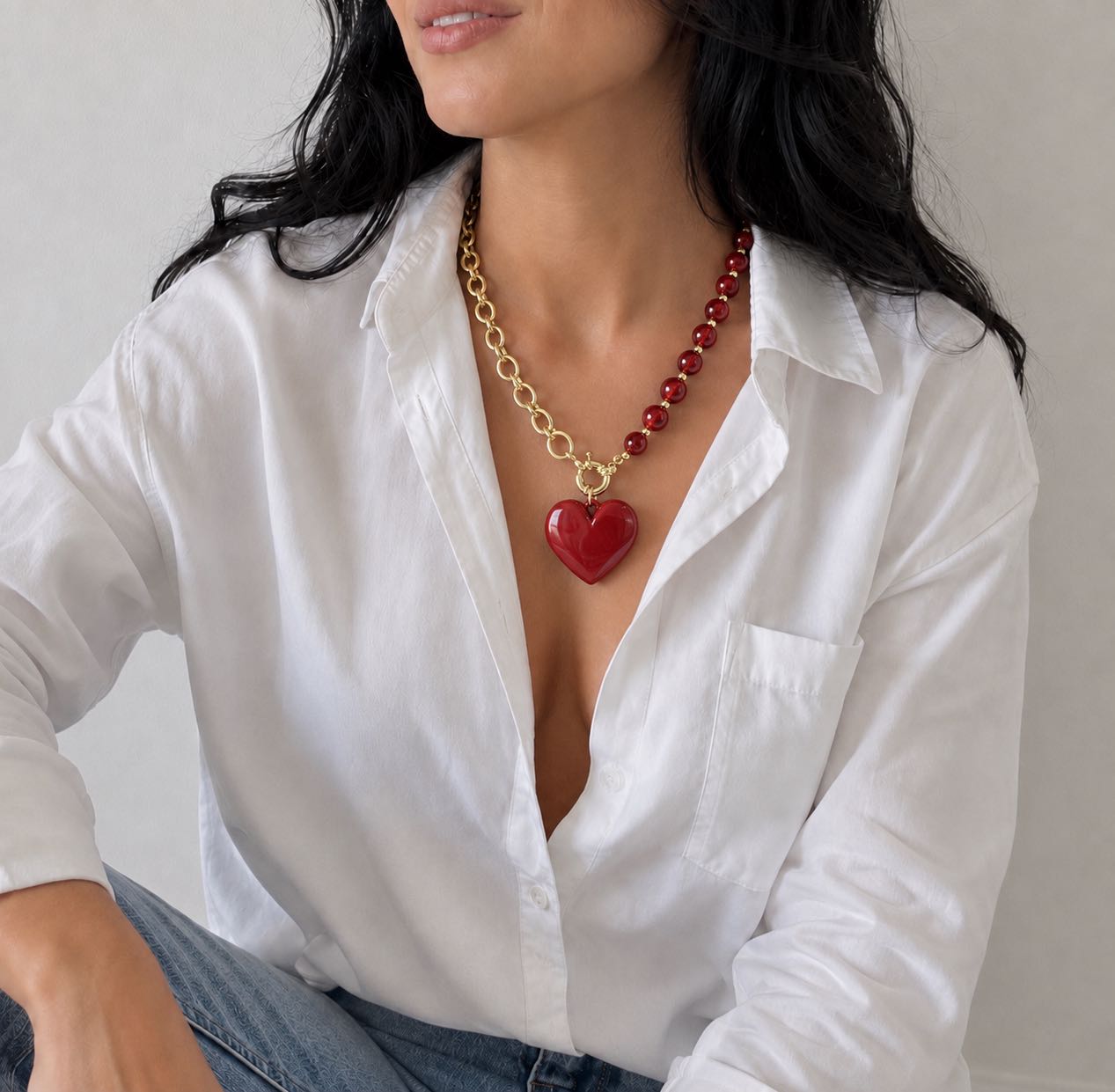 LORETTA MAXI COLLAR VINO 