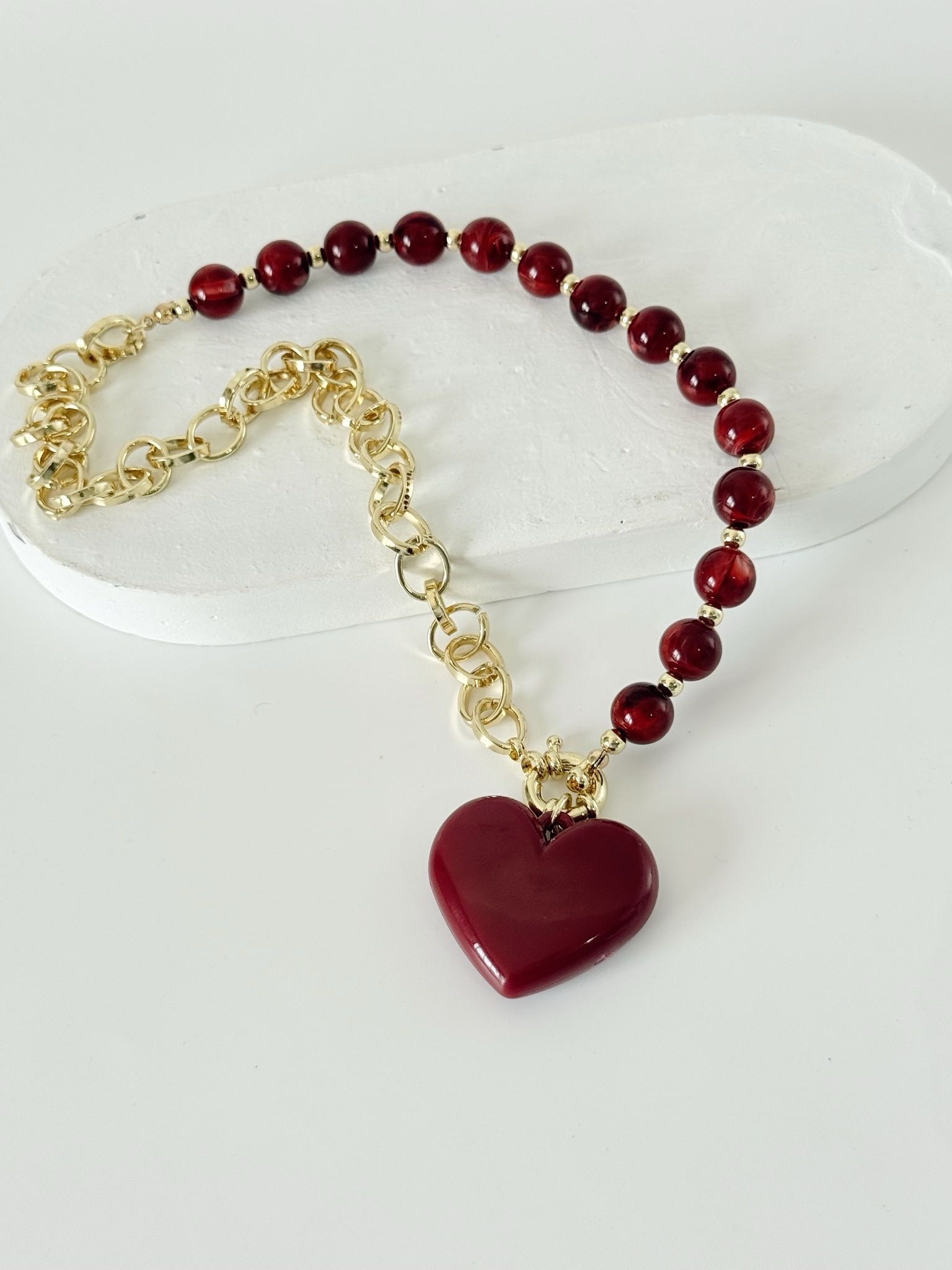 LORETTA MAXI COLLAR VINO 