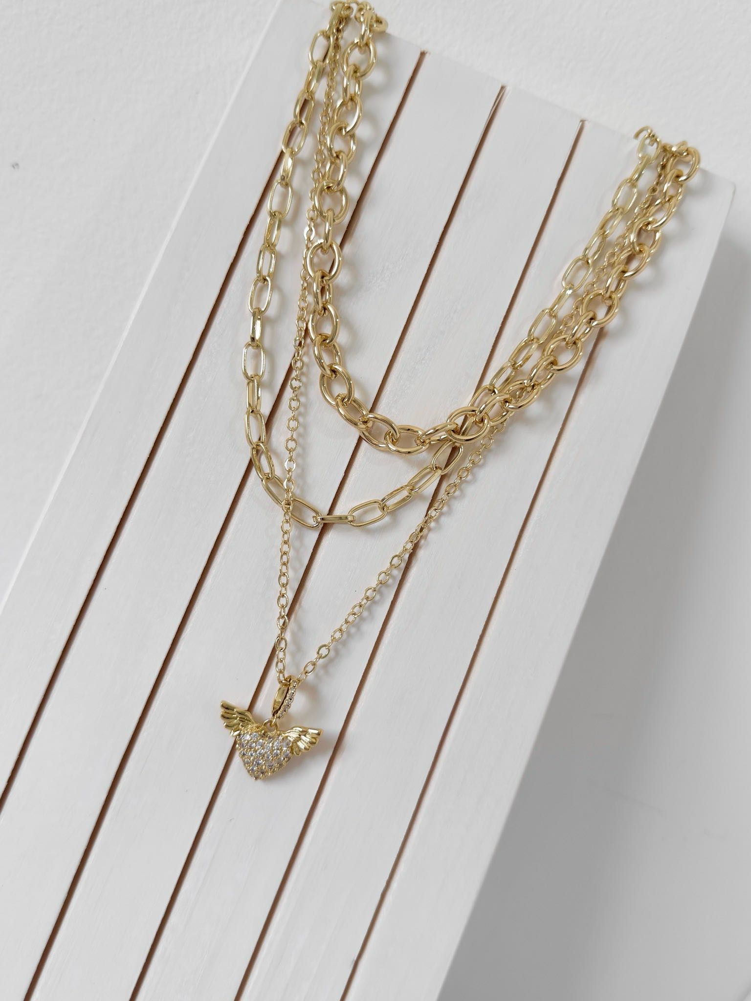 VERONA COLLAR TRIPLE GOLD (F-1211)