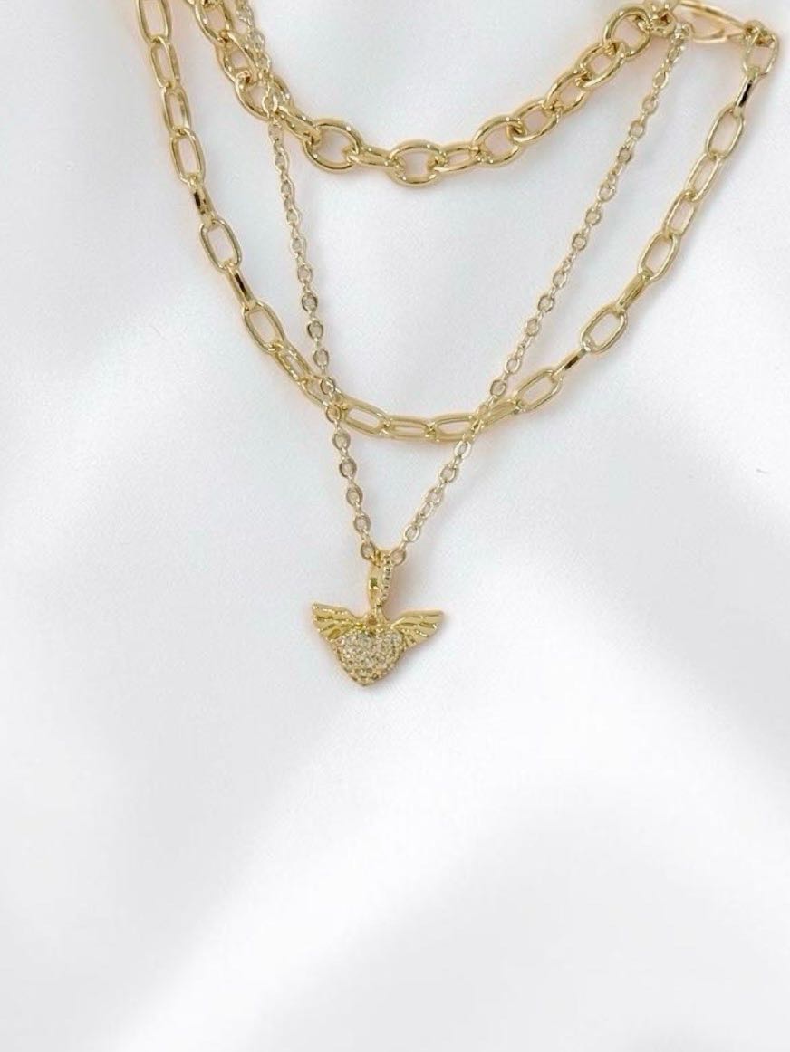 VERONA COLLAR TRIPLE GOLD (F-1211)