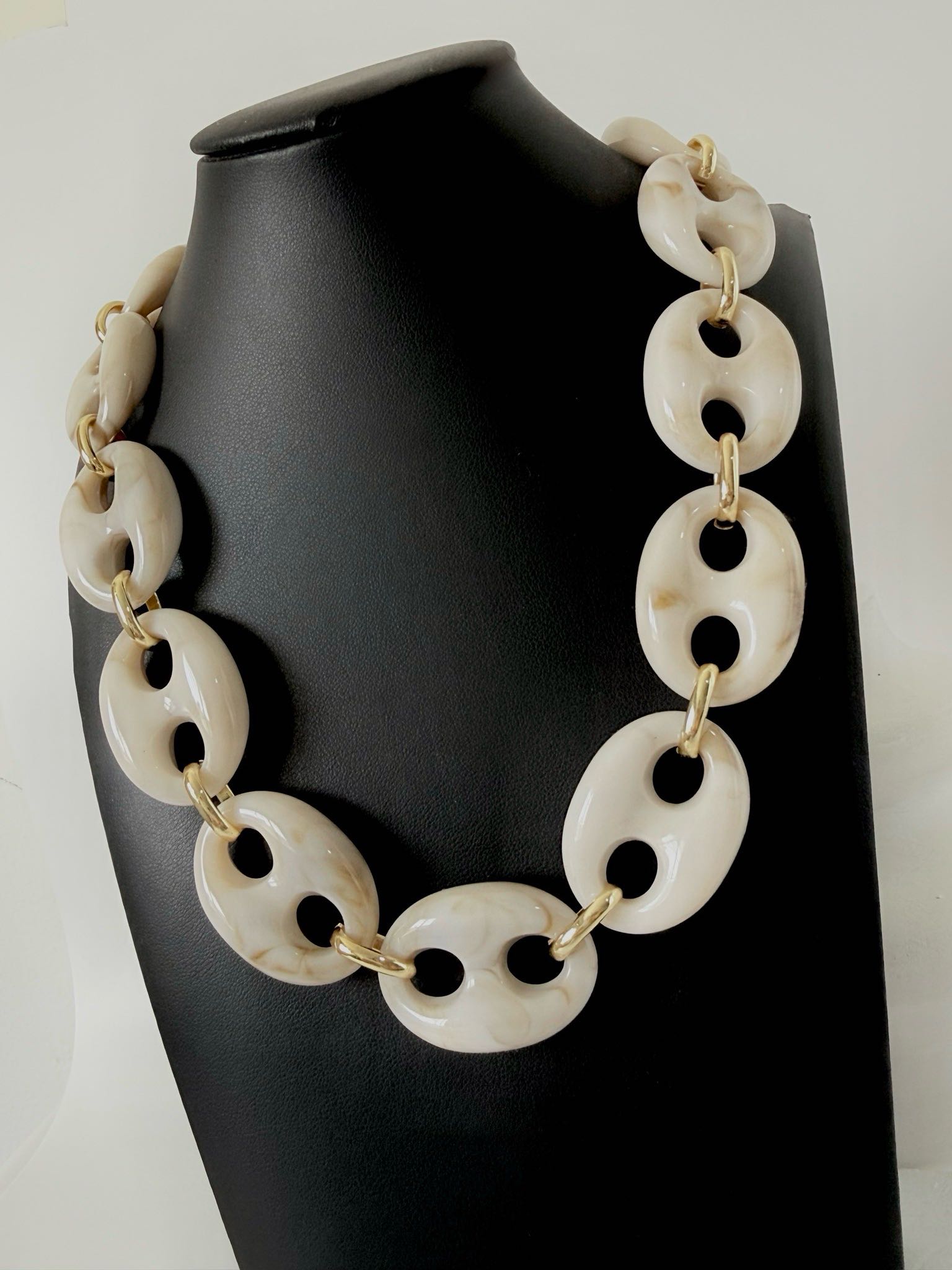 ARGENTO MAXI COLLAR BEIGE( F-1178)