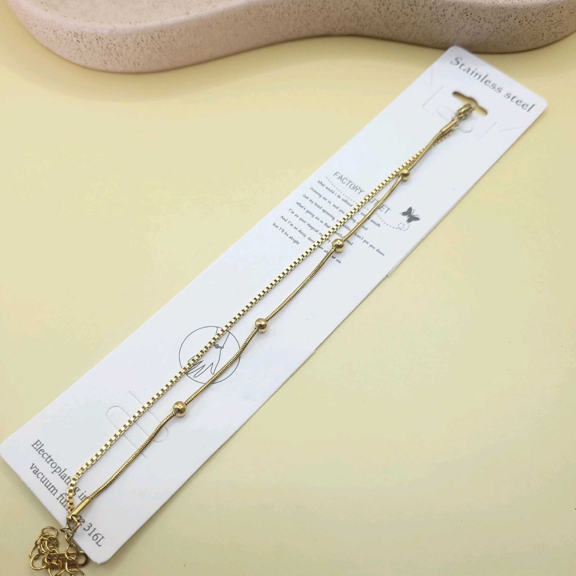 Pulsera doble / acero inoxidable 