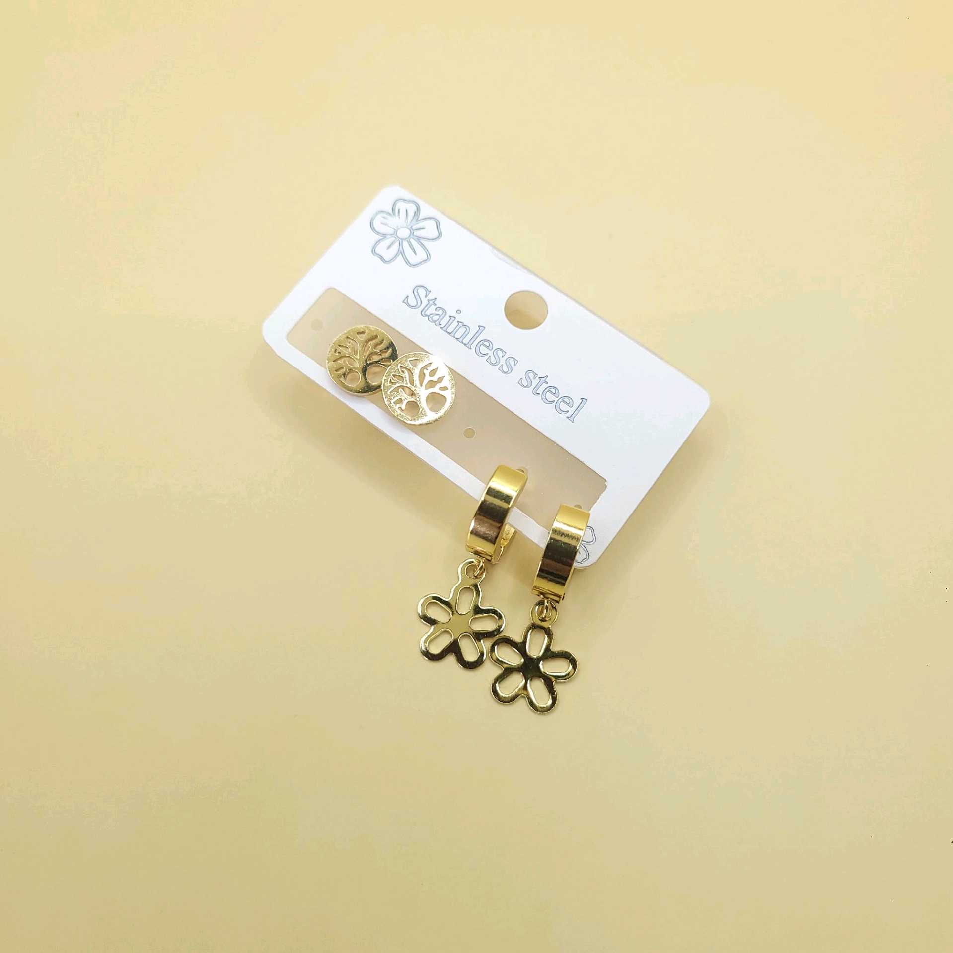 Set flores / acero inoxidable 