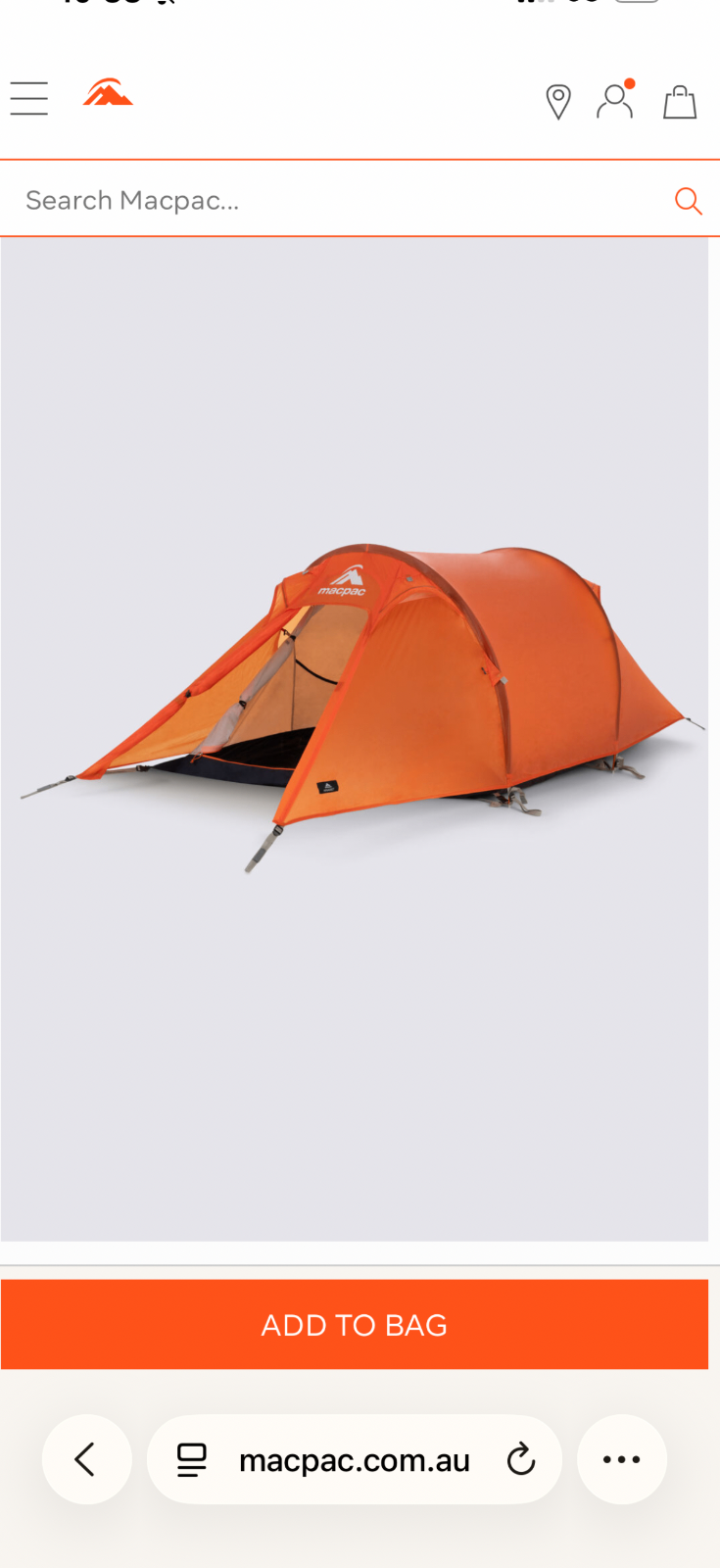 macpac minaret 2 person tent v2