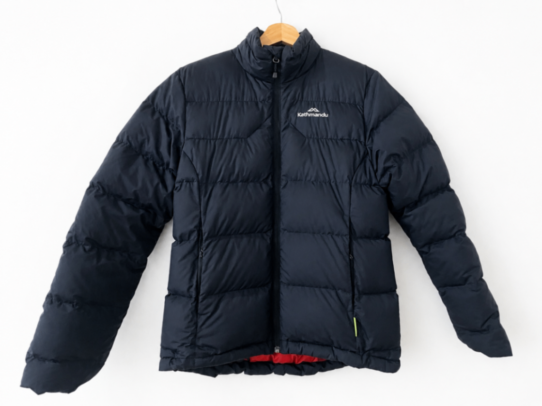 Kathmandu Kids’ Epiq 600-Fill Down Jacket – Navy/Red – Size 6
