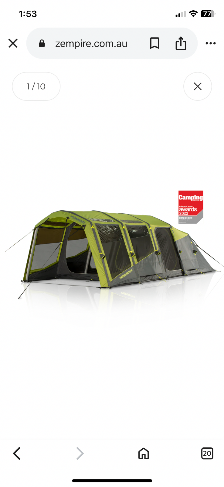Zempire Evo TL V2 Air Tent