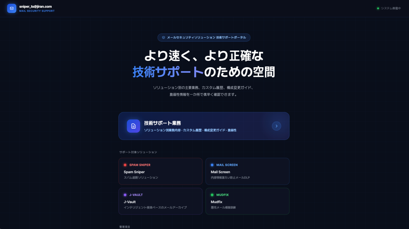ソリューション技術サポートポータル