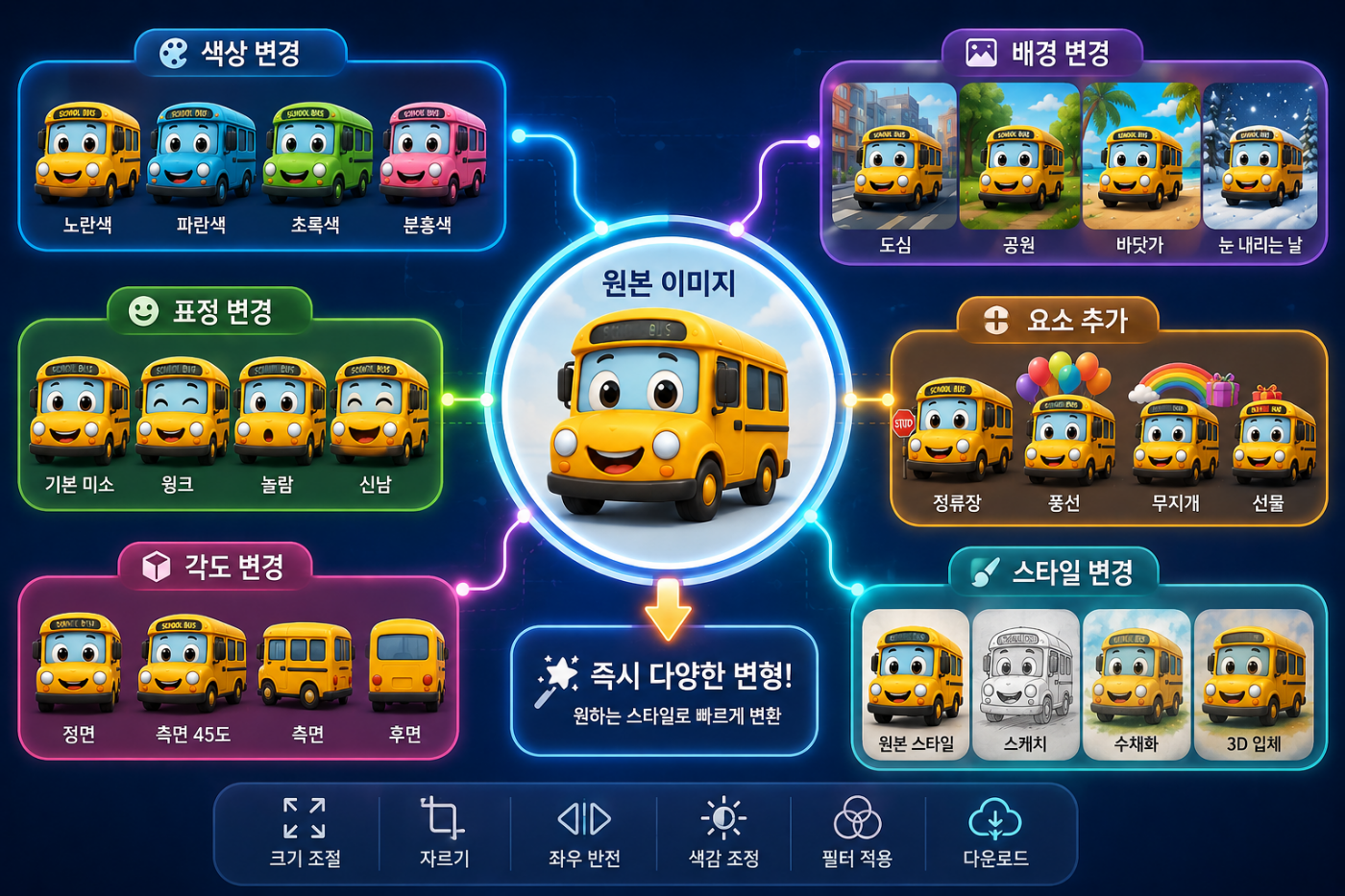 이미지 수정 및 참조 생성 예시 이미지