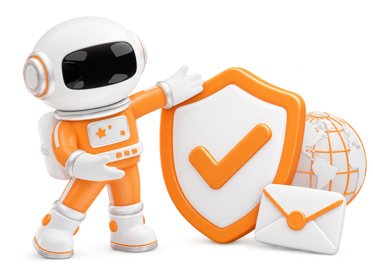 JIRAN astronaut presenting a shield for global enterprise security