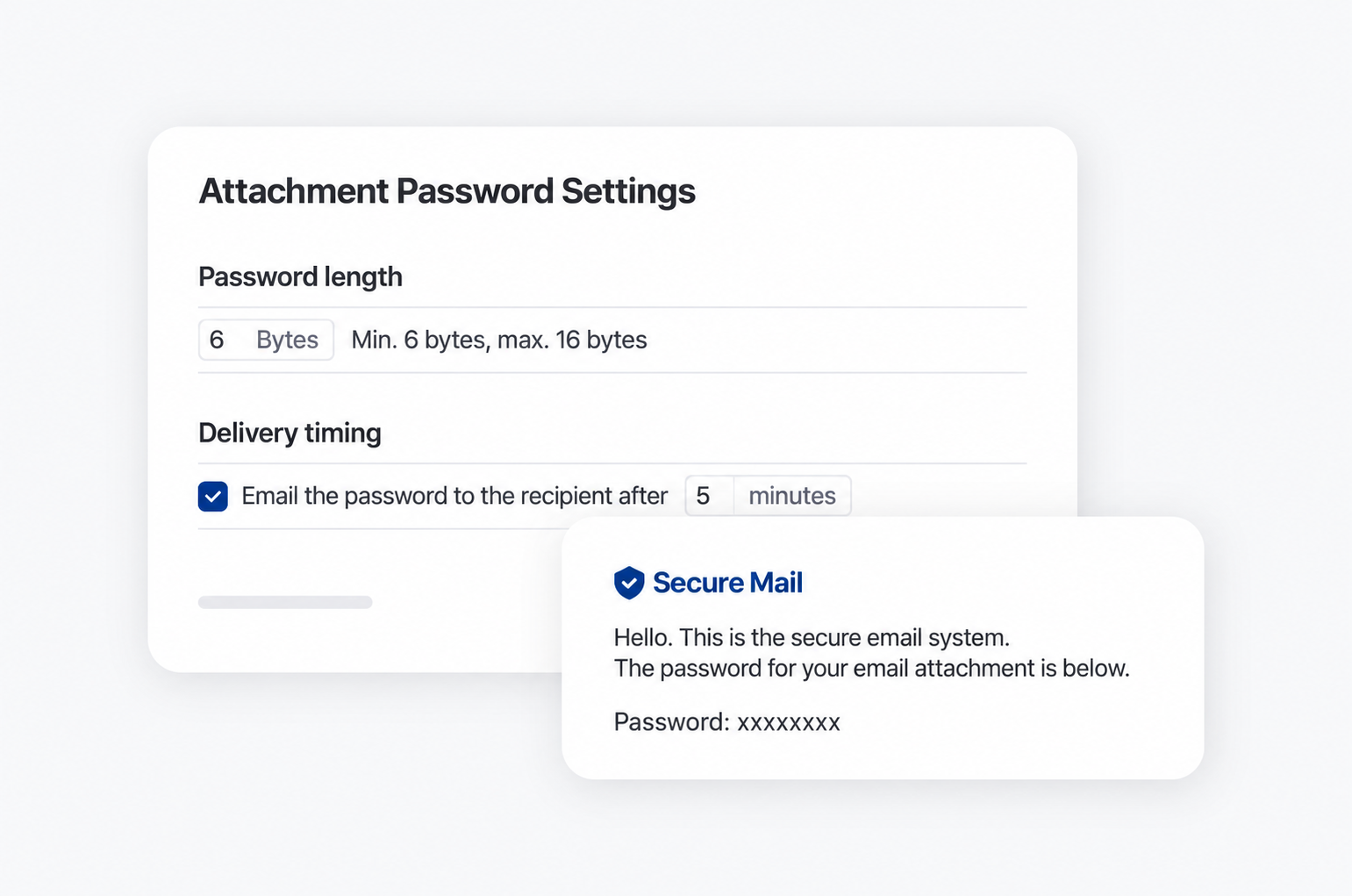Outbound Email Security interface in English