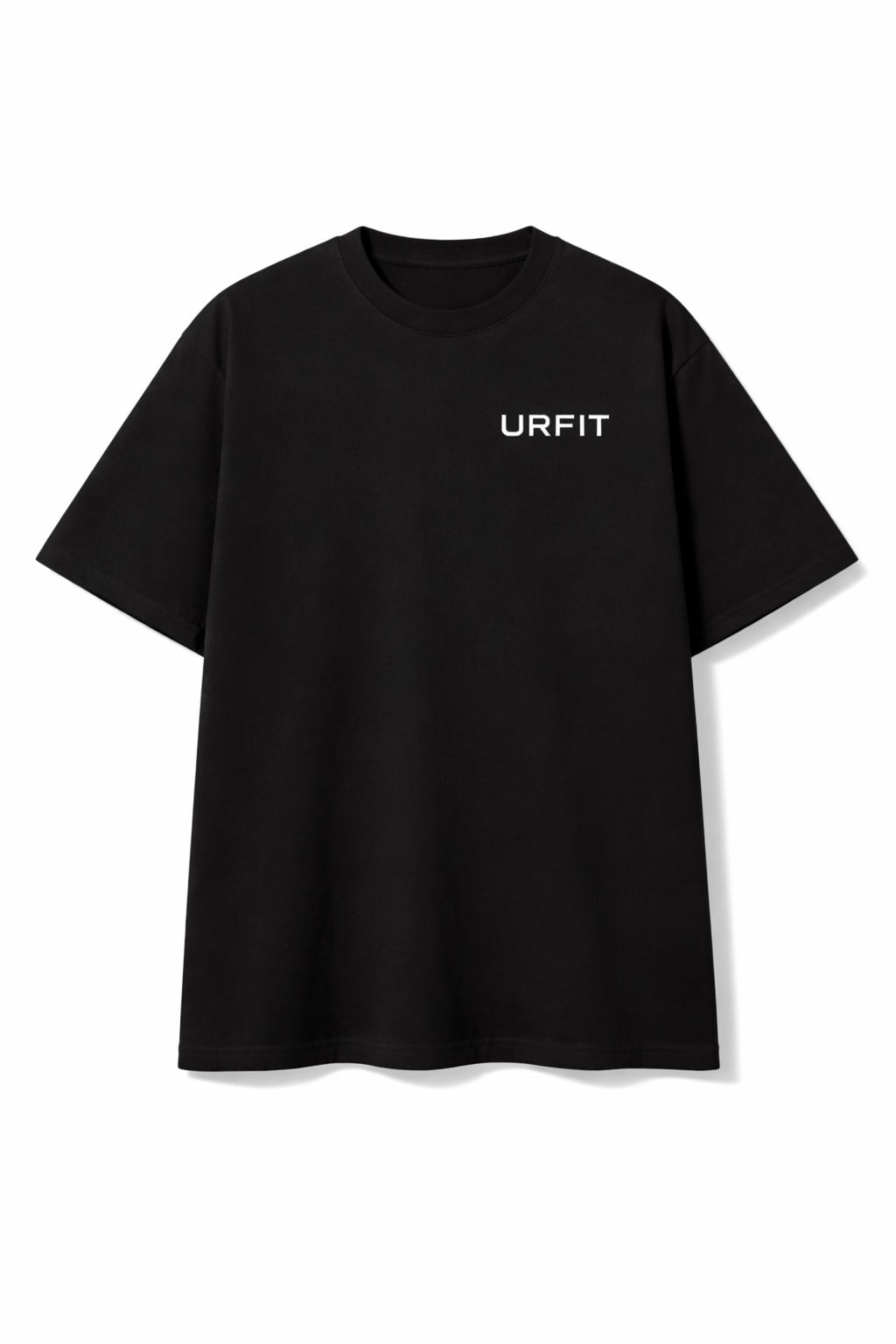 URFIT Oversized Black T-Shirt – Minimal Premium Fit — oversize-tshirts. oversized t shirt india | URFIT India