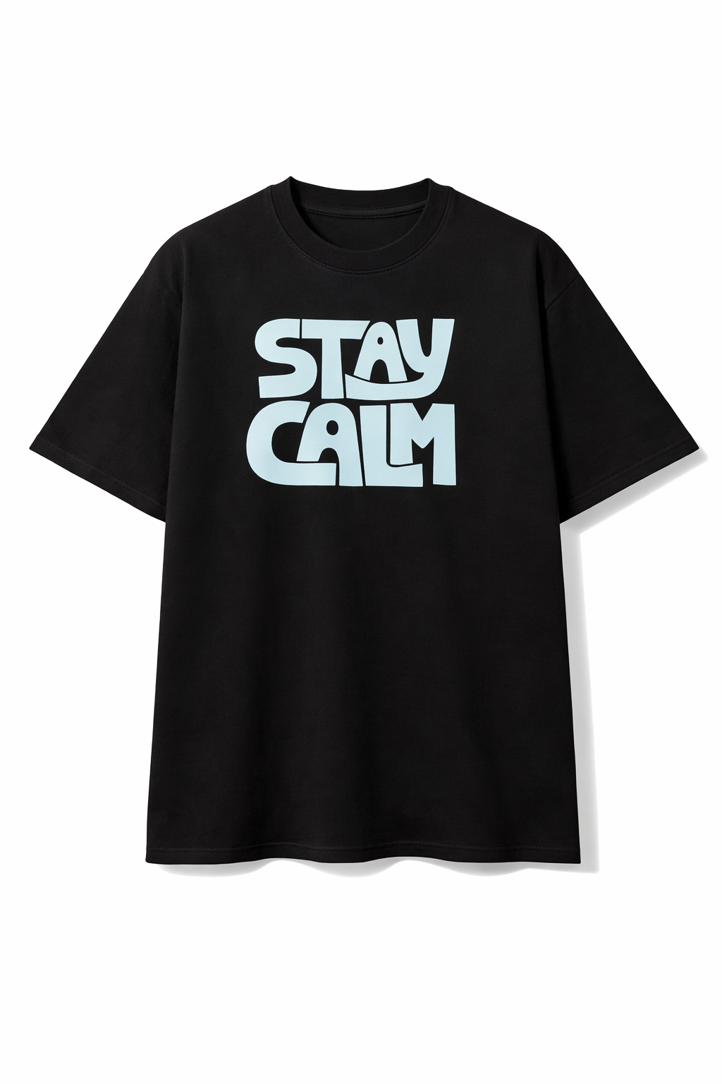Stay Calm Printed Black Oversized T-Shirt for Men | Premium Cotton Streetwear Tee — Uncategorized. oversized t shirt india |…
