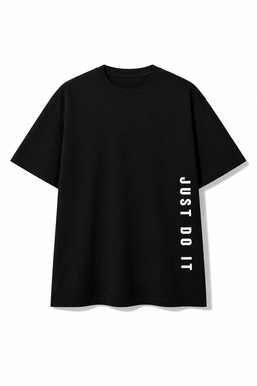 240 GSM French Terry Cotton Oversized Black T-Shirt | Minimal Side Print Streetwear — Uncategorized. oversized t shirt india…