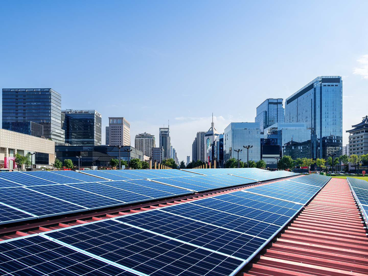 Rooftop solar panels